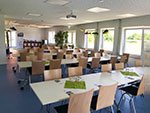 Bild vergrößert sich per Mausklick: Der blaue Raum - Der Veranstaltungsraum des Umweltzentrums