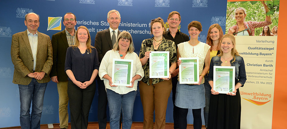 Auszeichnung mit dem Qualitätssiegel 'Umweltbildung Bayern'